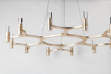 Lighting - Chandelier Nexus 16 Light Chandelier // Satin Silver Leaf 