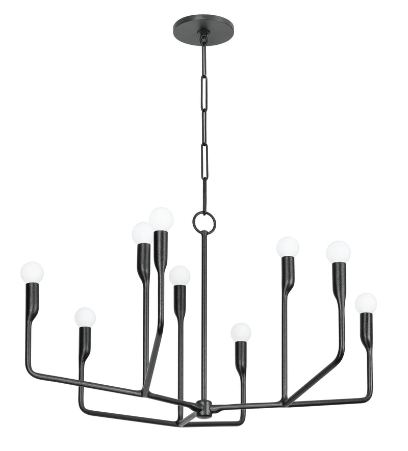 Lighting - Chandelier Norman 9 Light Chandelier // Forged Iron 