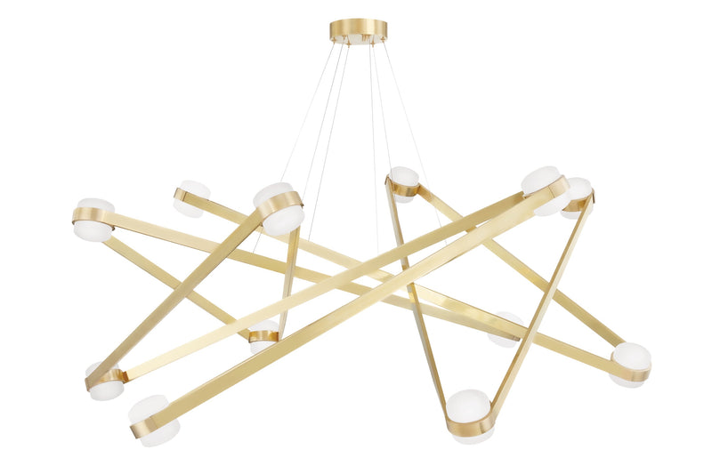 Lighting - Chandelier Orbit 12 Light Chandelier // Aged Brass 