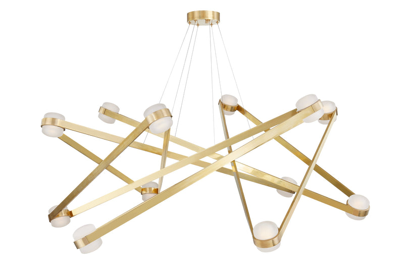 Lighting - Chandelier Orbit 12 Light Chandelier // Aged Brass 