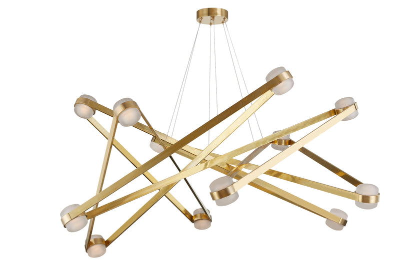 Lighting - Chandelier Orbit 12 Light Chandelier // Aged Brass 