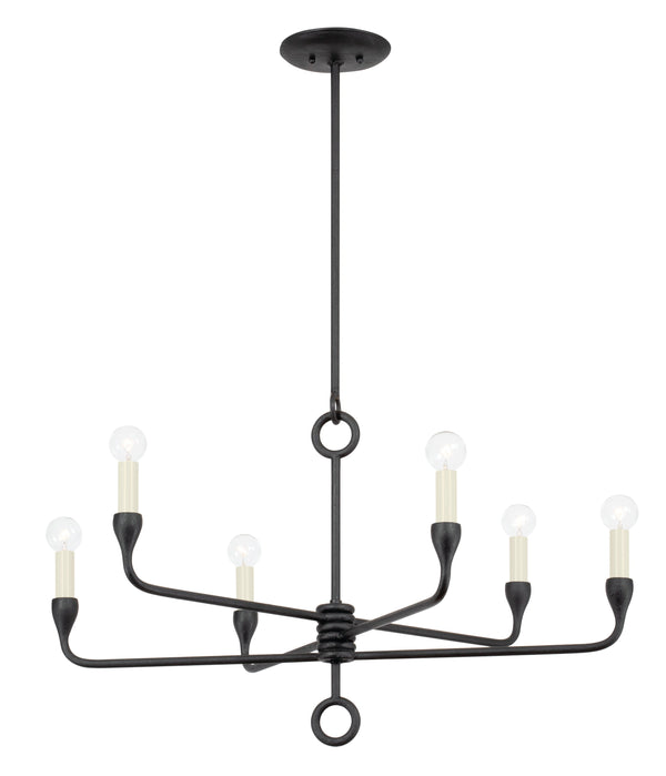 Lighting - Chandelier Orson 6 Light Chandelier // Black Iron 