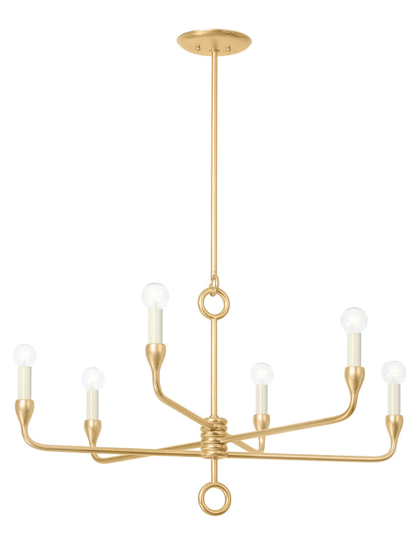 Lighting - Chandelier Orson 6 Light Chandelier // Vintage Gold Leaf 