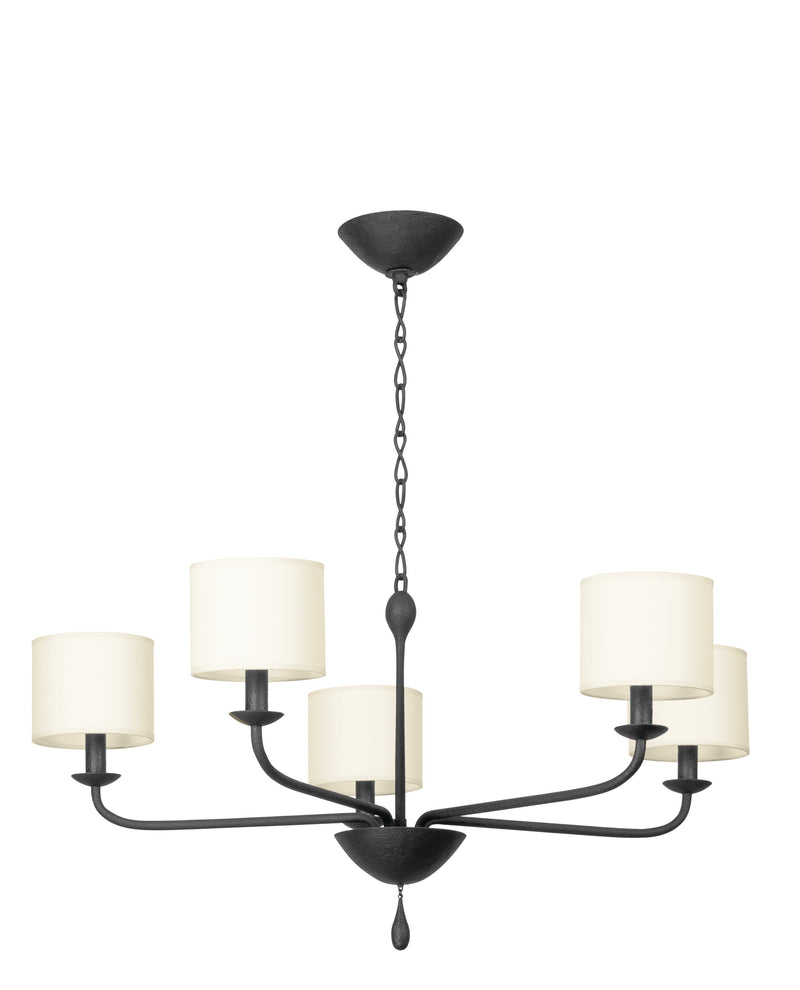 Lighting - Chandelier Osmond 5 Light Chandelier // Black Iron 