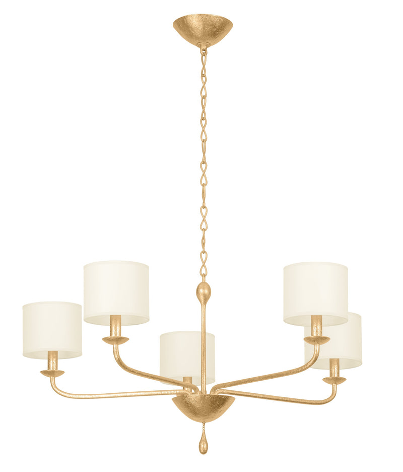 Lighting - Chandelier Osmond 5 Light Chandelier // Vintage Gold Leaf 