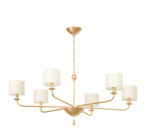 Lighting - Chandelier Osmond 6 Light Chandelier // Vintage Gold Leaf 