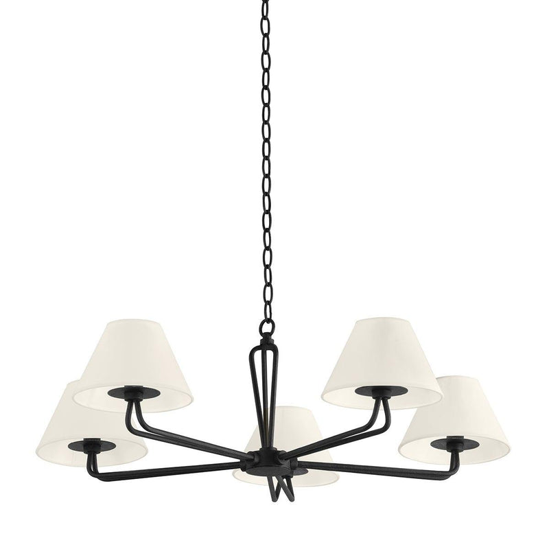 Lighting - Chandelier Ozias 5 Light Chandelier // Black Iron 