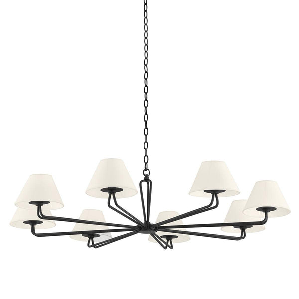 Lighting - Chandelier Ozias 8 Light Chandelier // Black Iron 