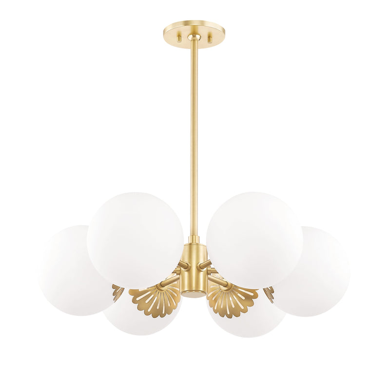 Lighting - Chandelier Paige 6 Light Chandelier // Aged Brass 