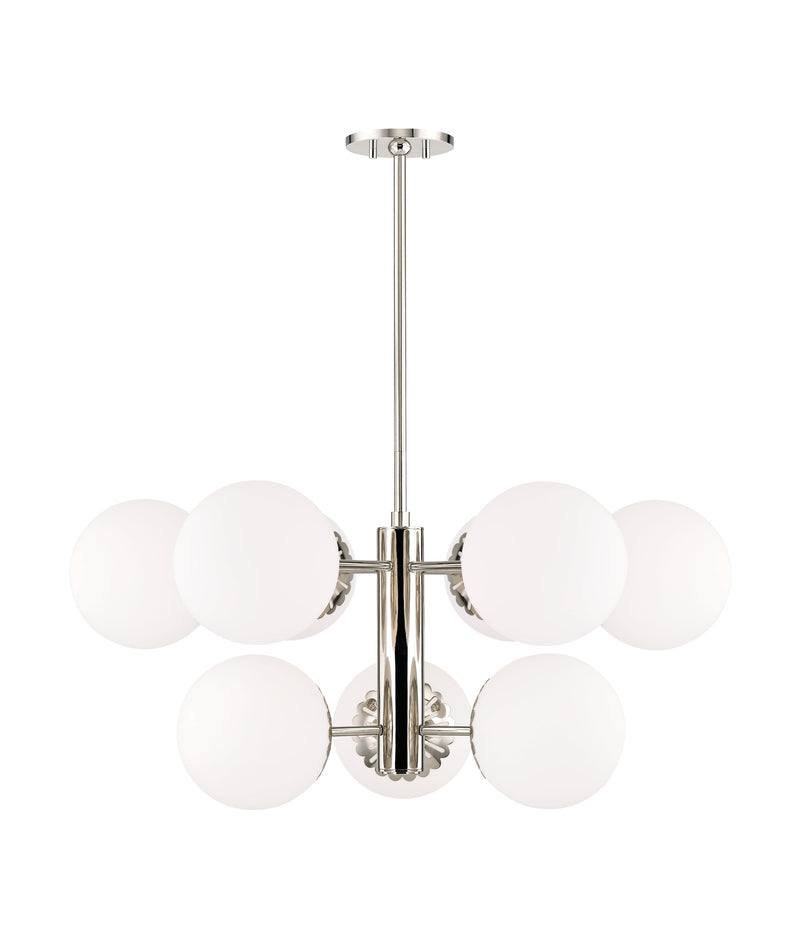 Lighting - Chandelier Paige 9 Light Chandelier // Polished Nickel 