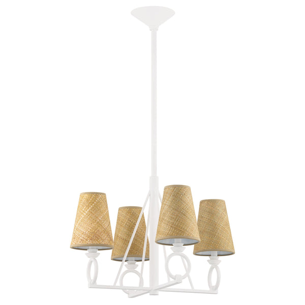 Lighting - Chandelier Pendelton 4 Light Chandelier // White Plaster 