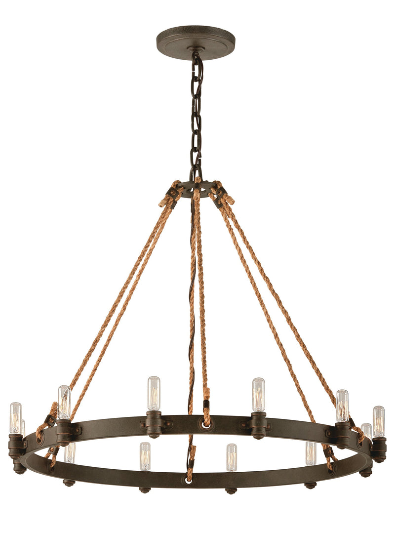 Lighting - Chandelier Pike Place 12 Light Pendant Large // Shipyard Bronze 