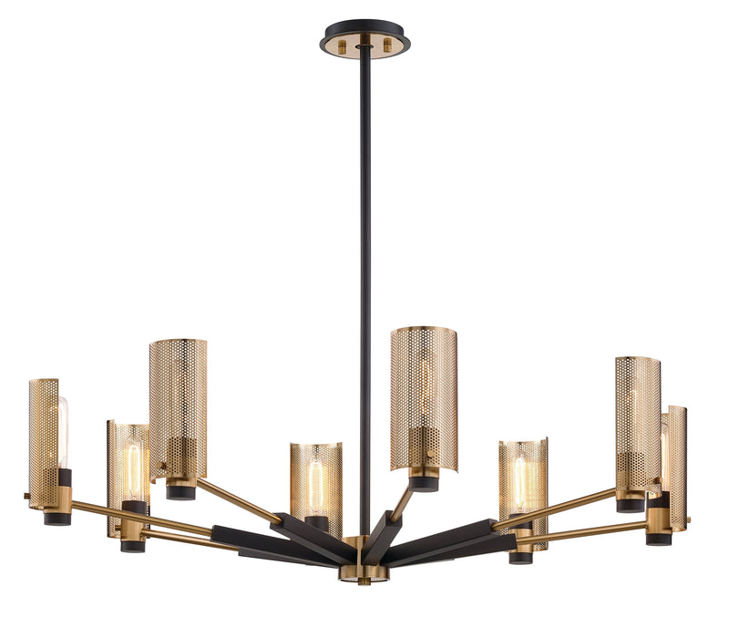 Lighting - Chandelier Pilsen 8 Light Chandelier // Modern Bronze and Aged Brass 