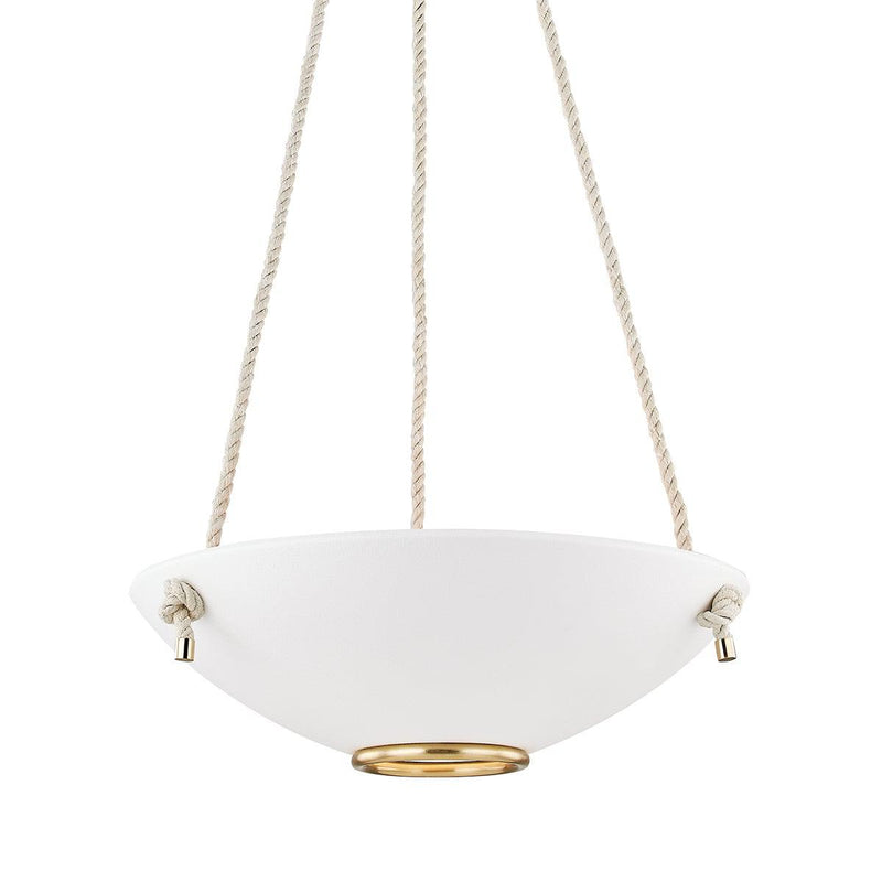 Lighting - Chandelier Plaster No.2 3 Light Large Pendant // Aged Brass & White Plaster 