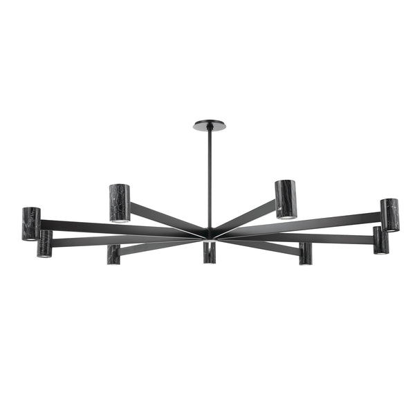 Lighting - Chandelier Predock 9 Light Chandelier // Black Brass 