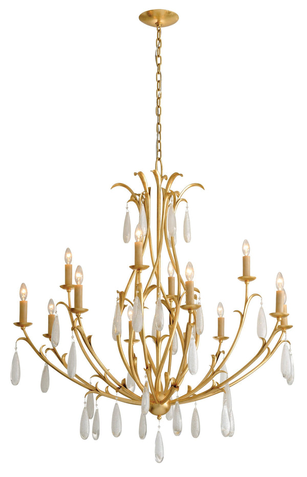 Lighting - Chandelier Prosecco 12 Light Chandelier // Gold Leaf 