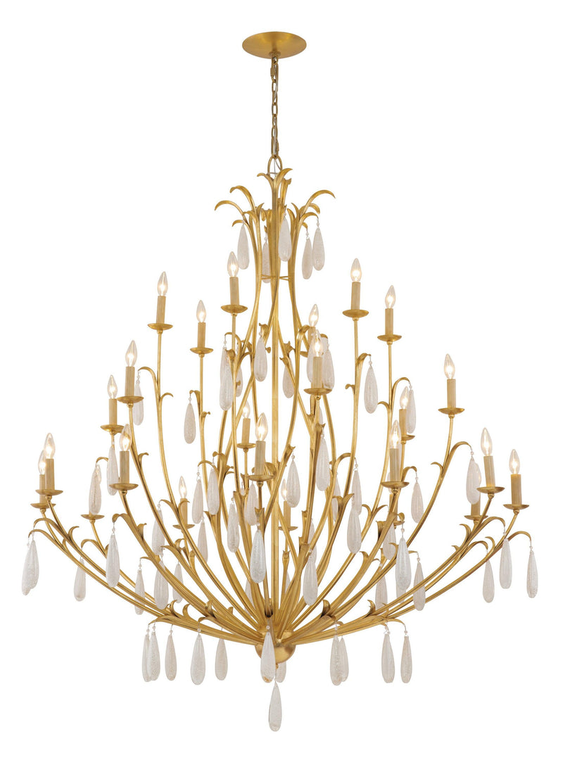 Lighting - Chandelier Prosecco 24 Light Chandelier // Gold Leaf 