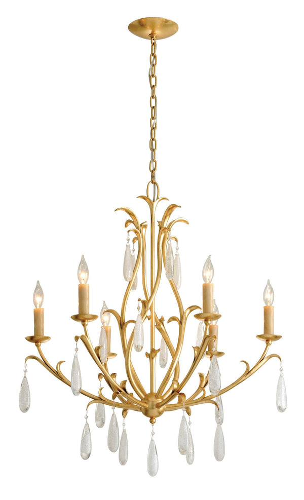 Lighting - Chandelier Prosecco 6 Light Chandelier // Gold Leaf // Small 