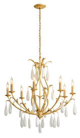 Lighting - Chandelier Prosecco 8 Light Chandelier // Gold Leaf // Small 