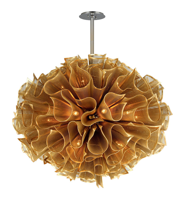 Lighting - Chandelier Pulse 20 Light Pendant Extra Large // Gold Leaf 