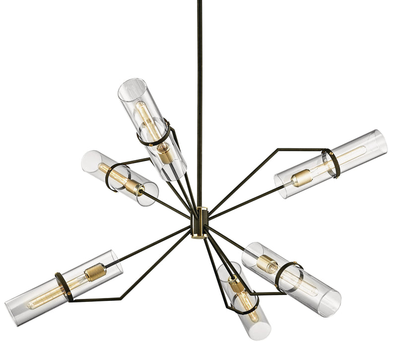 Lighting - Chandelier Raef 6 Light Chandelier // Textured Bronze Brushed Brass // Large 