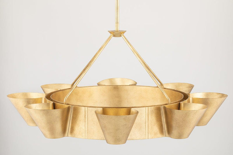 Lighting - Chandelier Reeve 8 Light Chandelier // Vintage Gold Leaf 