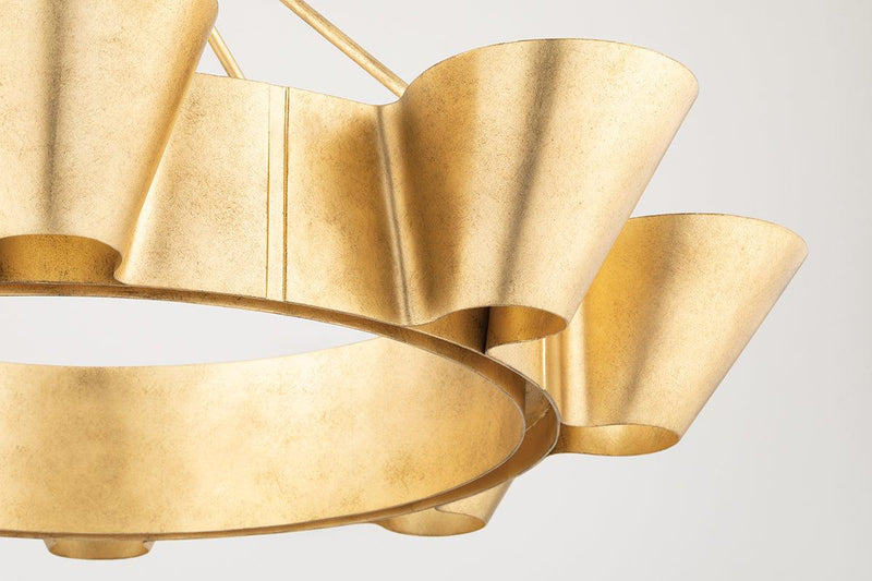 Lighting - Chandelier Reeve 8 Light Chandelier // Vintage Gold Leaf 