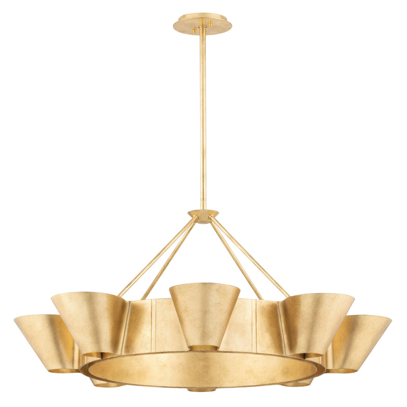 Lighting - Chandelier Reeve 8 Light Chandelier // Vintage Gold Leaf 