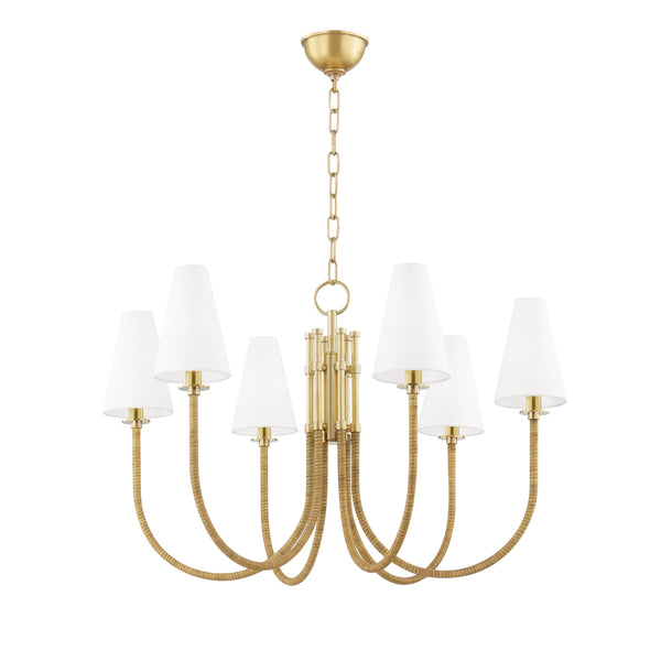 Lighting - Chandelier Ripley 6 Light Chandelier // Aged Brass 