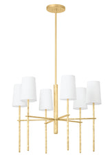 Lighting - Chandelier River Six Light Chandelier // Vintage Gold Leaf 