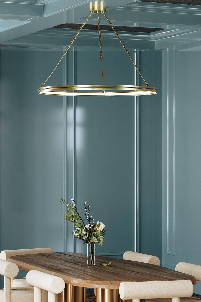 Lighting - Chandelier Rosendale Medium Led Chandelier // Aged Brass 