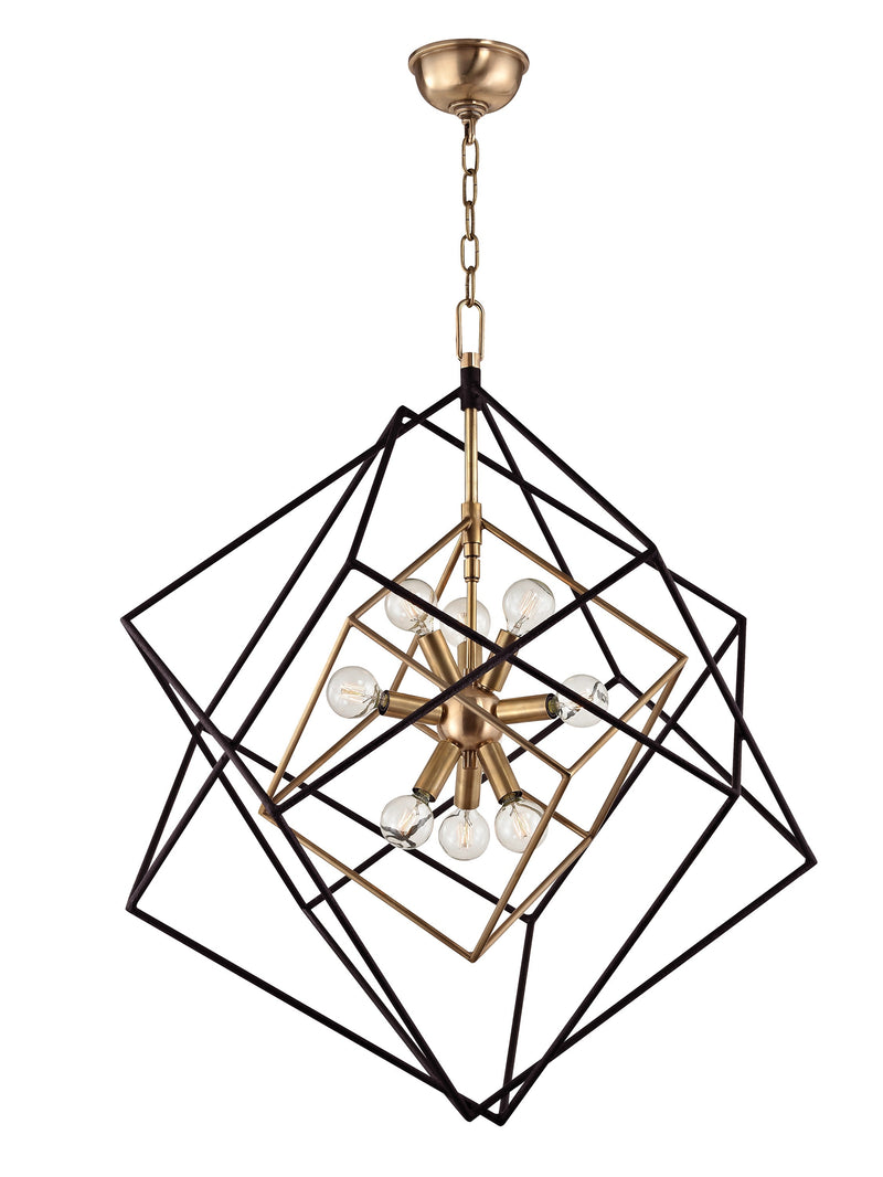 Lighting - Chandelier Roundout 9 Light Pendant // Aged Brass 