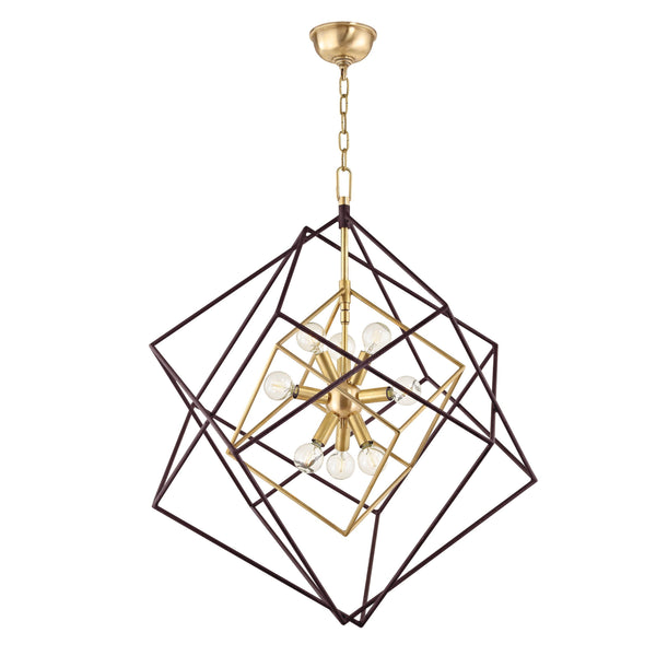 Lighting - Chandelier Roundout 9 Light Pendant // Aged Brass 