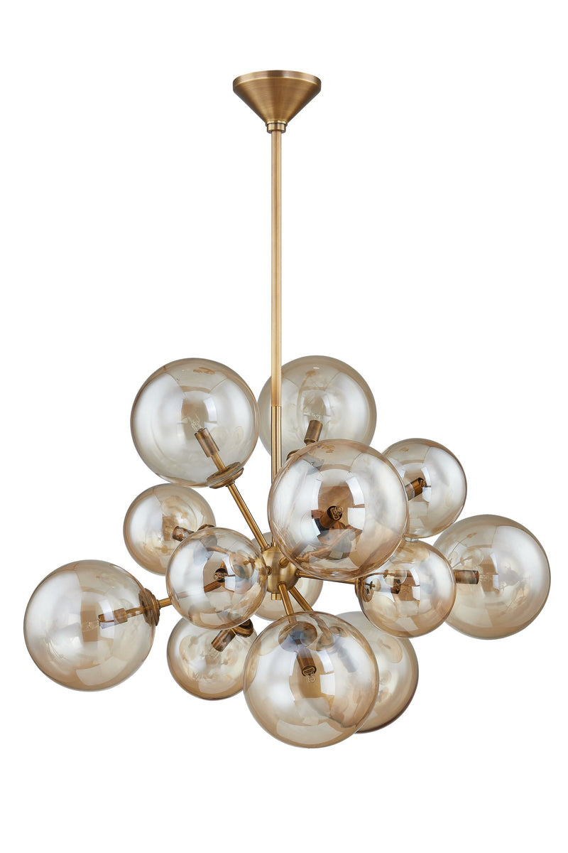 Lighting - Chandelier Santee 13 Light Chandelier // Patina Brass 