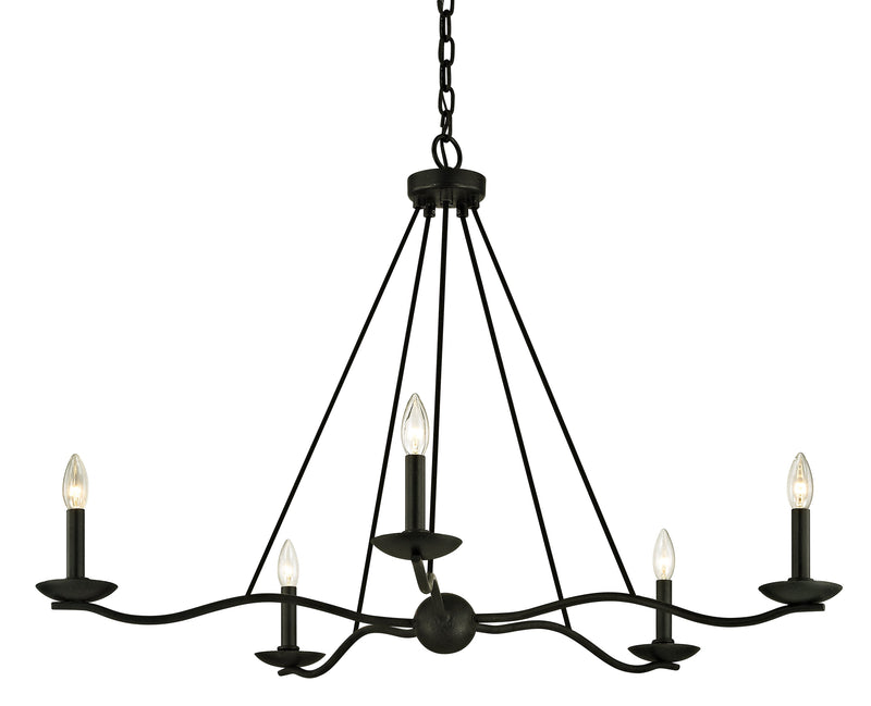 Lighting - Chandelier Sawyer 5 Light Chandelier // Forged Iron 