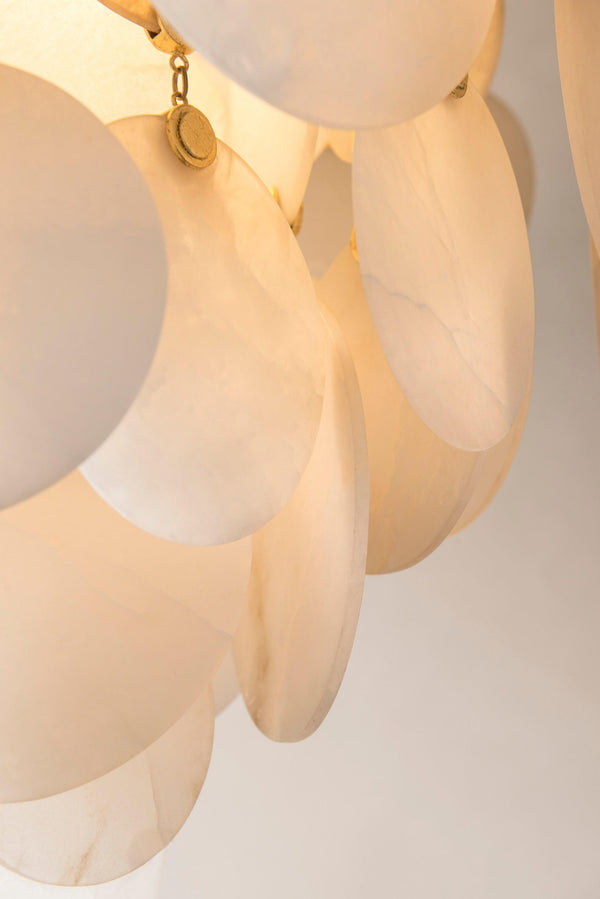 Lighting - Chandelier Serenity 1 Light Pendant Medium // Gold Leaf W Polished Stainless 