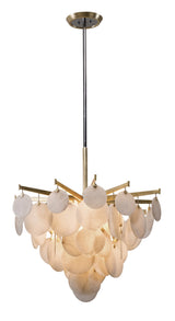 Lighting - Chandelier Serenity 1 Light Pendant Medium // Gold Leaf W Polished Stainless 