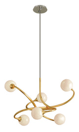 Lighting - Chandelier Signature 6 Light Chandelier // Gold Leaf 