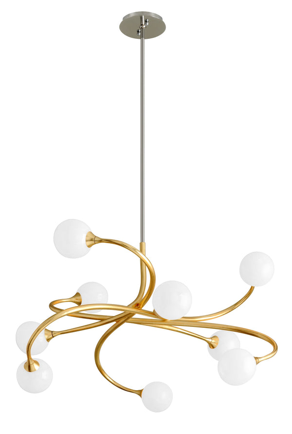 Lighting - Chandelier Signature 9 Light Chandelier // Gold Leaf 