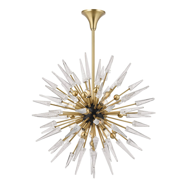 Lighting - Chandelier Sparta 12 Light Chandelier // Aged Brass // Large 