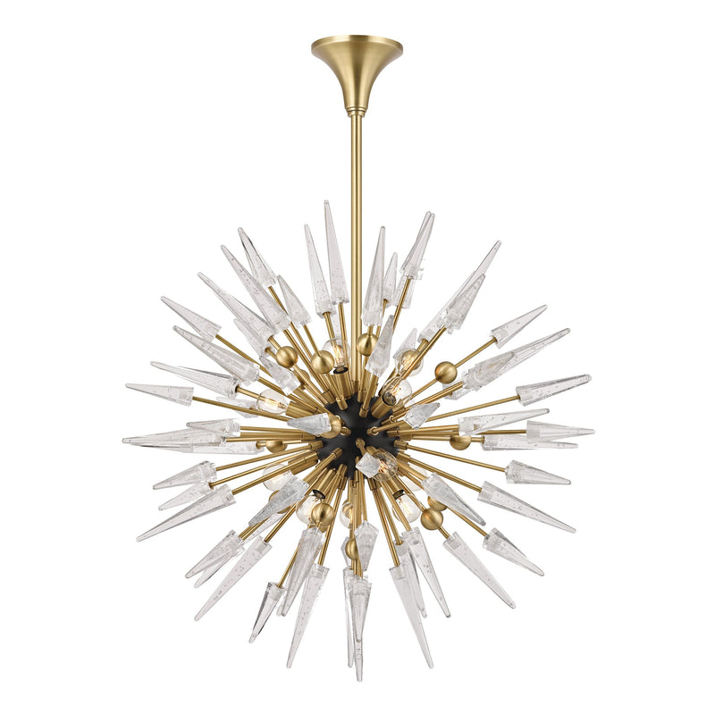 Lighting - Chandelier Sparta 12 Light Chandelier // Aged Brass // Large 