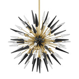 Lighting - Chandelier Sparta 12 Light Chandelier // Aged Brass & Black 