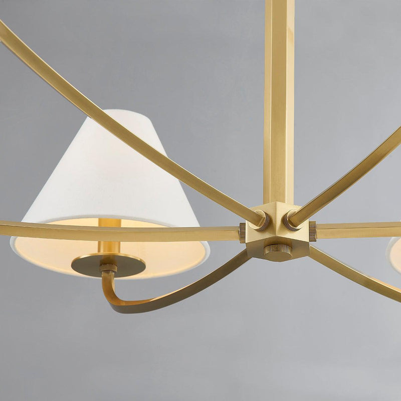 Lighting - Chandelier Stacey 6 Light Chandelier // Aged Brass 