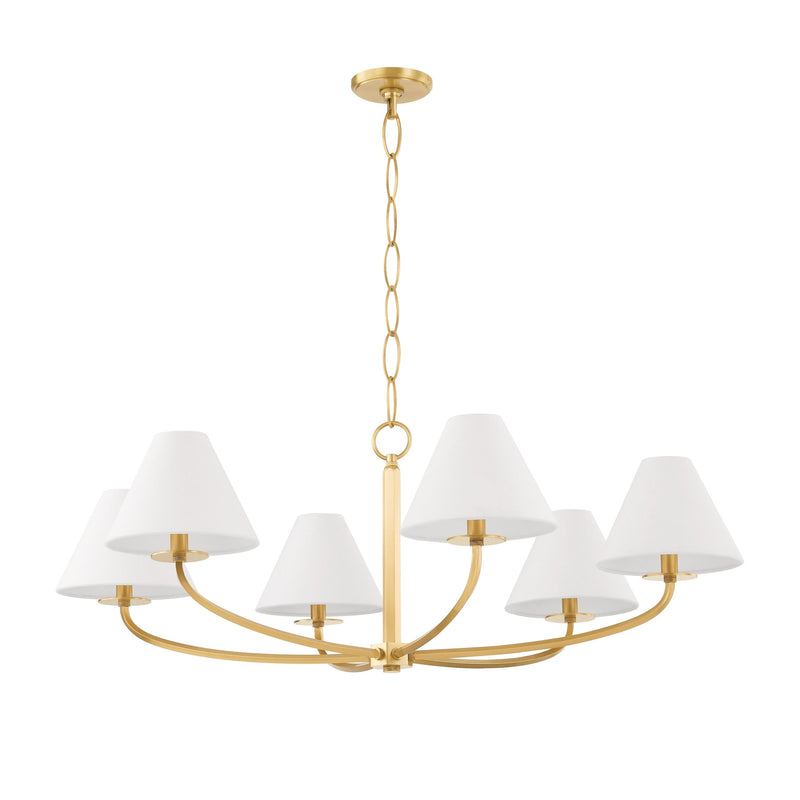 Lighting - Chandelier Stacey 6 Light Chandelier // Aged Brass 