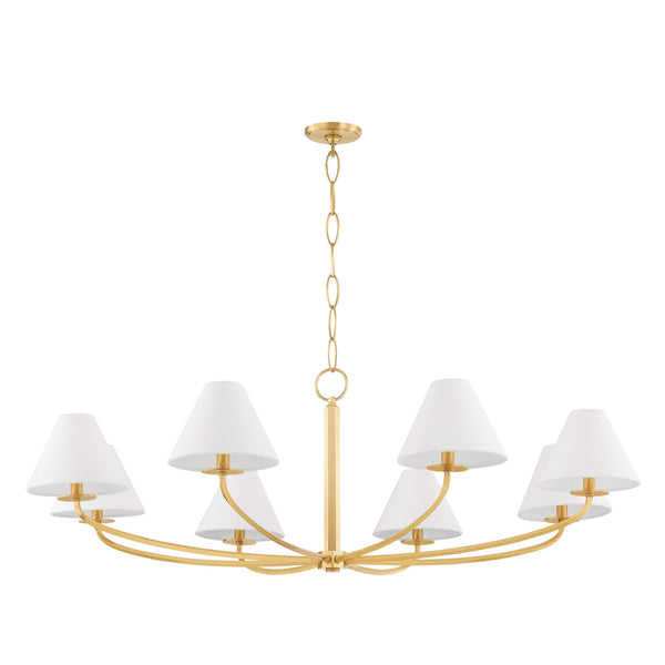 Lighting - Chandelier Stacey 8 Light Chandelier // Aged Brass 