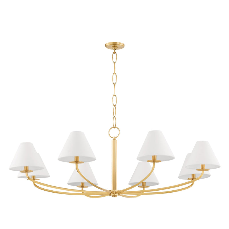 Lighting - Chandelier Stacey 8 Light Chandelier // Aged Brass 