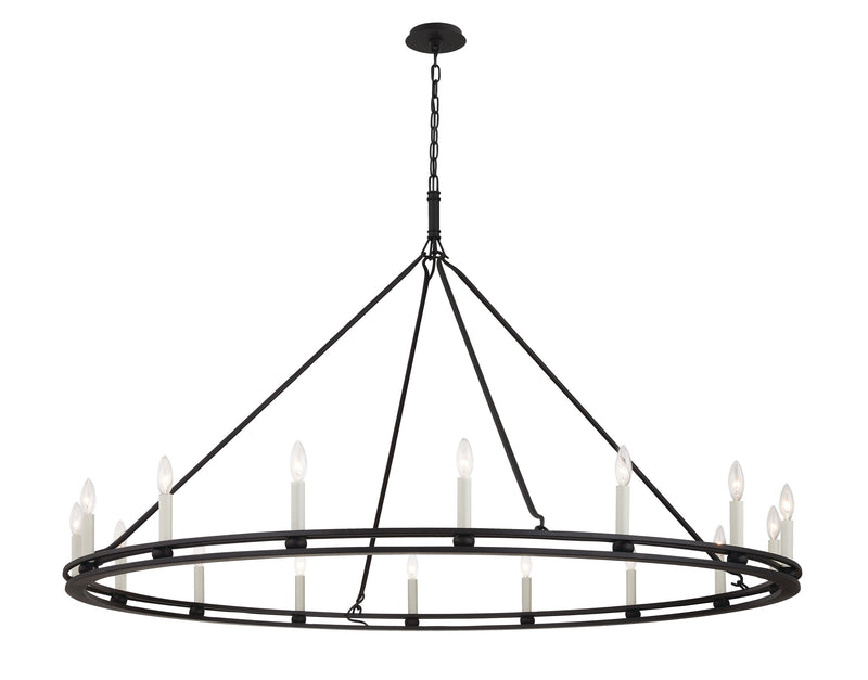 Lighting - Chandelier Sutton 16 Light Chandelier // Textured Black 