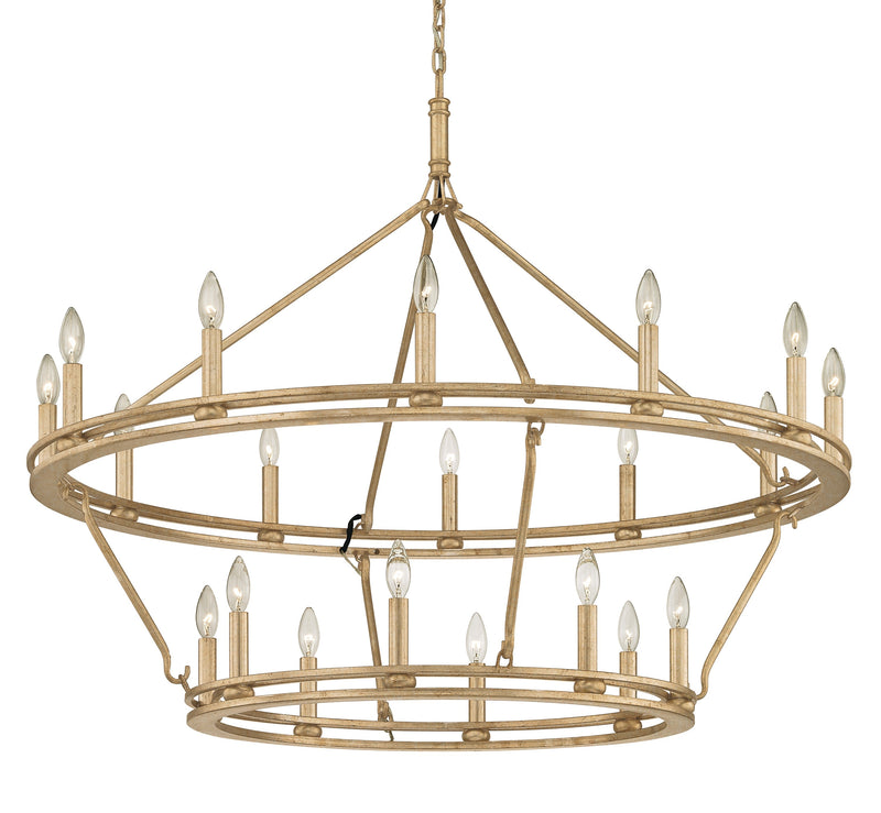 Lighting - Chandelier Sutton 20 Light Chandelier // Champagne Silver Leaf // Large 