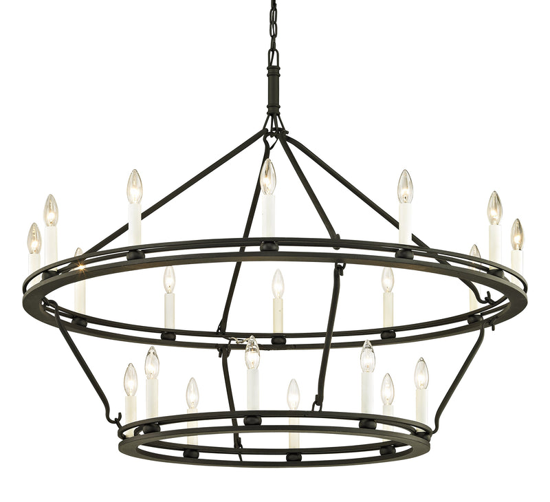 Lighting - Chandelier Sutton 20 Light Chandelier // Textured Black // Large 