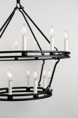 Lighting - Chandelier Sutton 20 Light Chandelier // Textured Black // Small 